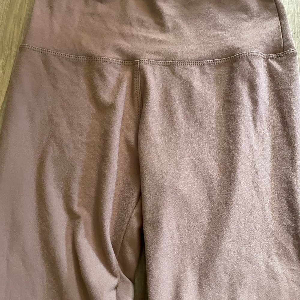 Buttery smooth tan leggings.